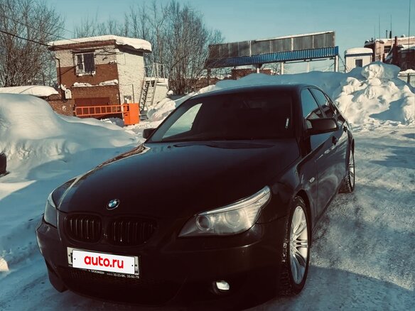 2009 BMW 5 серии 525i V (E60/E61) Рестайлинг, чёрный, 1400000 рублей