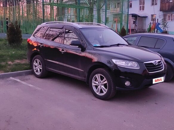 2011 Hyundai Santa Fe II Рестайлинг, чёрный, 1500000 рублей - вид 1