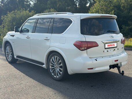 2014 Infiniti QX80 I Рестайлинг, белый, 1500000 рублей, вид 3