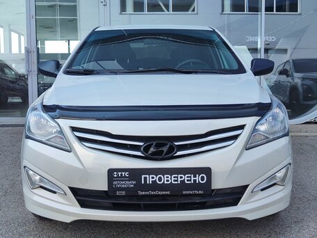 2014 Hyundai Solaris I Рестайлинг, бежевый, 580000 рублей, вид 2
