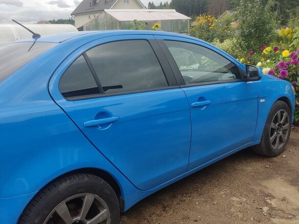 2010 Mitsubishi Lancer X, синий, 600000 рублей - вид 1