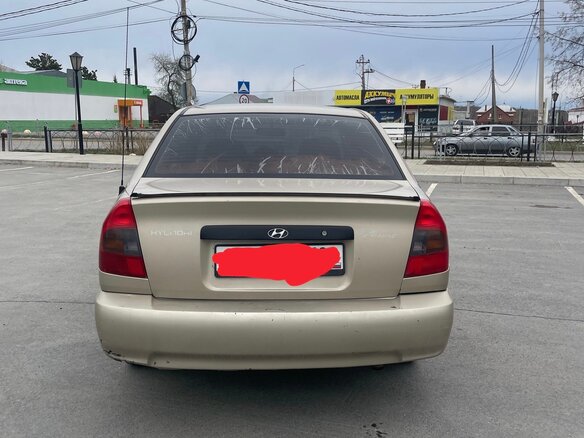 2004 Hyundai Accent ТагАЗ II, бежевый, 265000 рублей - вид 5