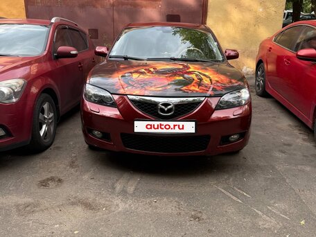 2008 Mazda 3 I (BK) Рестайлинг, красный, 890000 рублей, вид 3