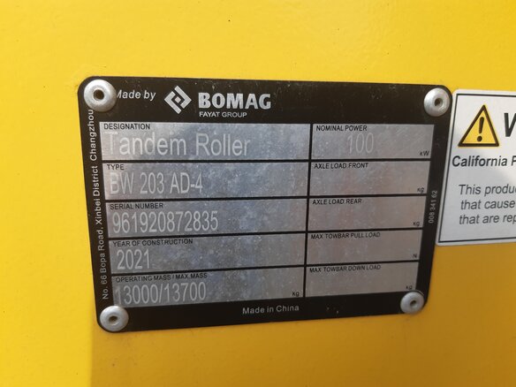 2021 Bomag BW 203 AD-4, жёлтый, 12000000 рублей - вид 15