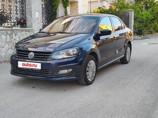 2015 Volkswagen Polo V Рестайлинг, синий, 1050000 рублей, вид 1