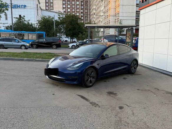 2021 Tesla Model 3 Long Range I, синий - вид 7