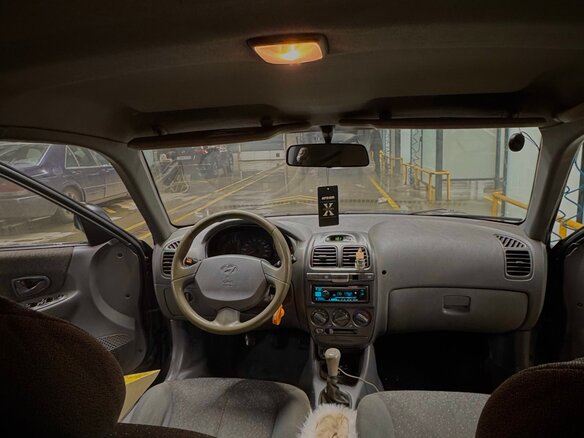 2008 Hyundai Accent ТагАЗ II, серый, 470000 рублей - вид 9