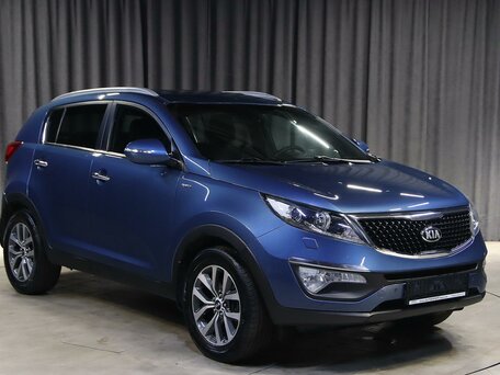 2014 Kia Sportage III Рестайлинг, синий, 1099000 рублей, вид 3