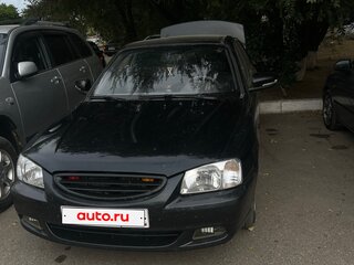 2005 Hyundai Accent ТагАЗ II, чёрный, 380000 рублей, вид 1