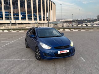 2011 Hyundai Solaris I, синий, 530000 рублей, вид 4