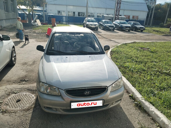 2009 Hyundai Accent ТагАЗ II, серебристый, 300000 рублей