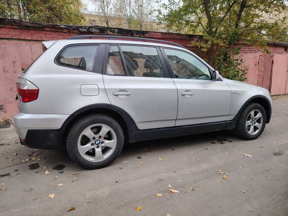 2008 BMW X3 20d I (E83) Рестайлинг, серебристый, 870000 рублей - вид 3