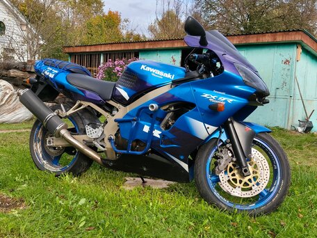 2000 Kawasaki ZX-9R Ninja, синий, 440000 рублей, вид 2
