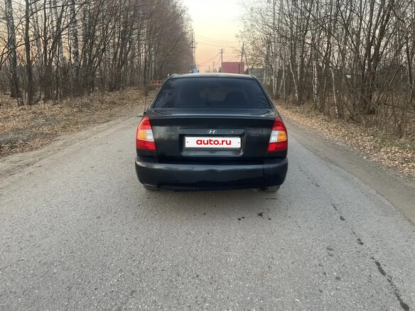 2008 Hyundai Accent ТагАЗ II, чёрный, 360000 рублей - вид 7
