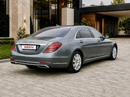 2018 Mercedes-Benz S-Класс 450 Long VI (W222, C217) Рестайлинг, серый, 4500000 рублей, вид 2