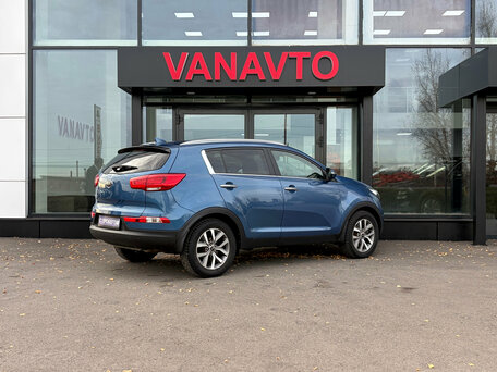 2014 Kia Sportage III Рестайлинг, синий, 1320000 рублей, вид 4