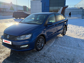 2019 Volkswagen Polo V Рестайлинг, синий, 1460000 рублей, вид 2