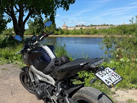 2014 Yamaha MT-09 (FZ-09), фиолетовый, 660000 рублей, вид 3