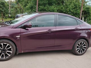 2013 Hyundai Solaris I, фиолетовый, 615000 рублей, вид 4