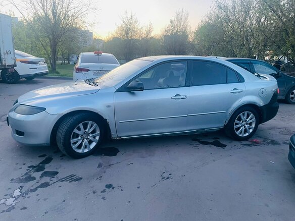 2006 Mazda 6 I (GG) Рестайлинг, серебристый, 220000 рублей - вид 5