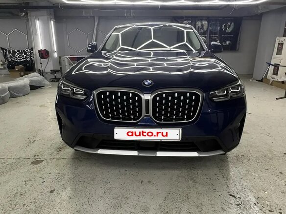 2022 BMW X4 20i II (G02) Рестайлинг, синий, 5850000 рублей - вид 8