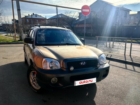 2001 Hyundai Santa Fe I, золотистый, 650000 рублей - вид 2