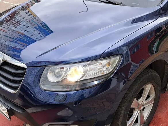 2011 Hyundai Santa Fe II Рестайлинг, синий, 950000 рублей - вид 9