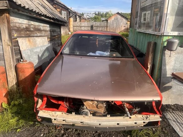1986 Audi 100 III (C3), красный, 100000 рублей