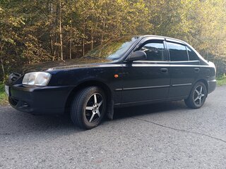2008 Hyundai Accent ТагАЗ II, чёрный, 420000 рублей, вид 5