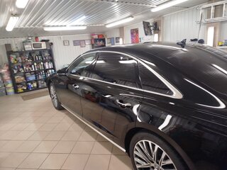 2018 Audi A8 Long 55 TFSI IV (D5), чёрный, 5990000 рублей, вид 4