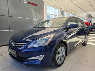 2015 Hyundai Solaris I Рестайлинг, синий, 1099000 рублей, вид 1