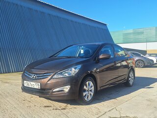 2016 Hyundai Solaris I Рестайлинг, коричневый, 1049000 рублей, вид 1