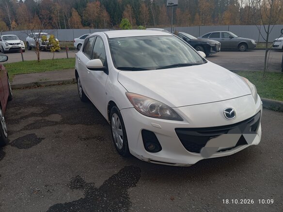 2012 Mazda 3 II (BL) Рестайлинг, белый, 850000 рублей - вид 1