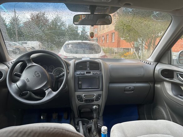2004 Hyundai Santa Fe I, серебристый, 285000 рублей - вид 4