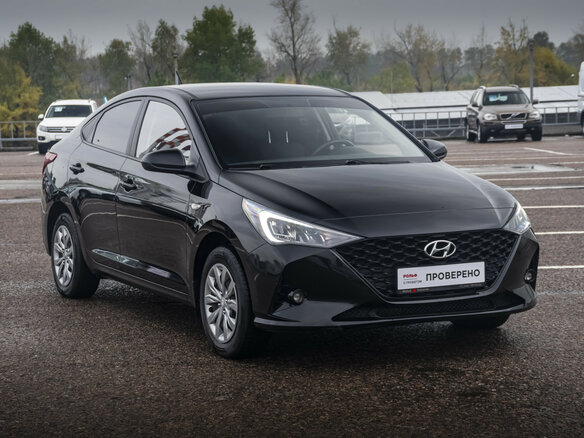 2021 Hyundai Solaris II Рестайлинг, чёрный, 1538000 рублей - вид 2
