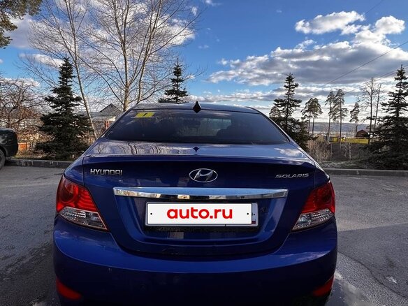2011 Hyundai Solaris I, синий, 600000 рублей - вид 1