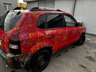 2008 Hyundai Tucson I, красный, 610000 рублей, вид 4