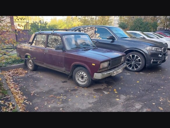 2005 Lada (ВАЗ) 2107, пурпурный, 120000 рублей - вид 1