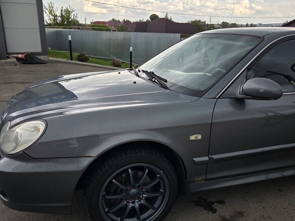 2005 Hyundai Sonata ТагАЗ IV (EF) Рестайлинг, серый, 550000 рублей - вид 8