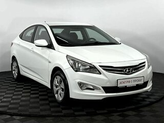 2016 Hyundai Solaris I Рестайлинг, белый, 730000 рублей, вид 4