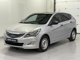 2014 Hyundai Solaris I Рестайлинг, серебристый, 999000 рублей, вид 3