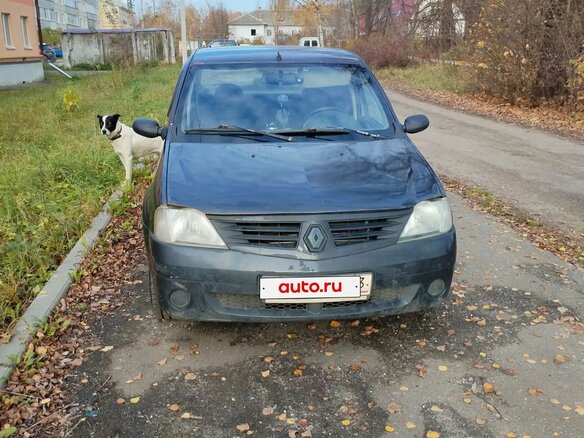 2008 Renault Logan I, серый, 150000 рублей