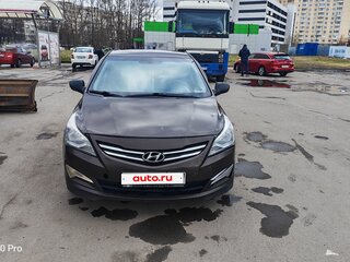 2015 Hyundai Solaris I Рестайлинг, коричневый, 450000 рублей, вид 1