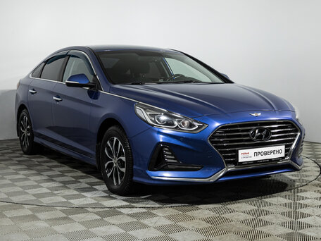 2017 Hyundai Sonata VII (LF) Рестайлинг, голубой, 1850000 рублей, вид 3
