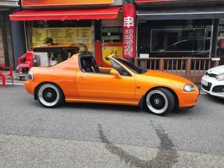 1993 Honda CR-X del Sol III, оранжевый, 1990000 рублей, вид 3
