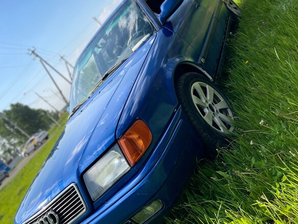 1992 Audi 100 IV (C4), синий - вид 1