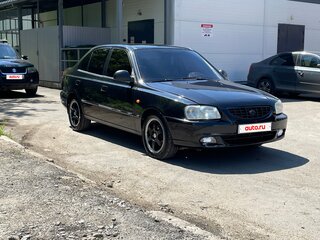 2005 Hyundai Accent ТагАЗ II, чёрный, 400000 рублей, вид 4