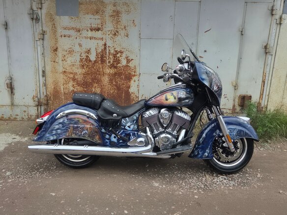 2014 Indian Chieftain, синий, 1200000 рублей - вид 11