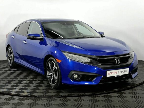 2015 Honda Civic X, синий, 1610000 рублей - вид 3