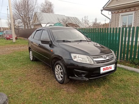 2015 Lada (ВАЗ) Granta I, чёрный, 360000 рублей, вид 2
